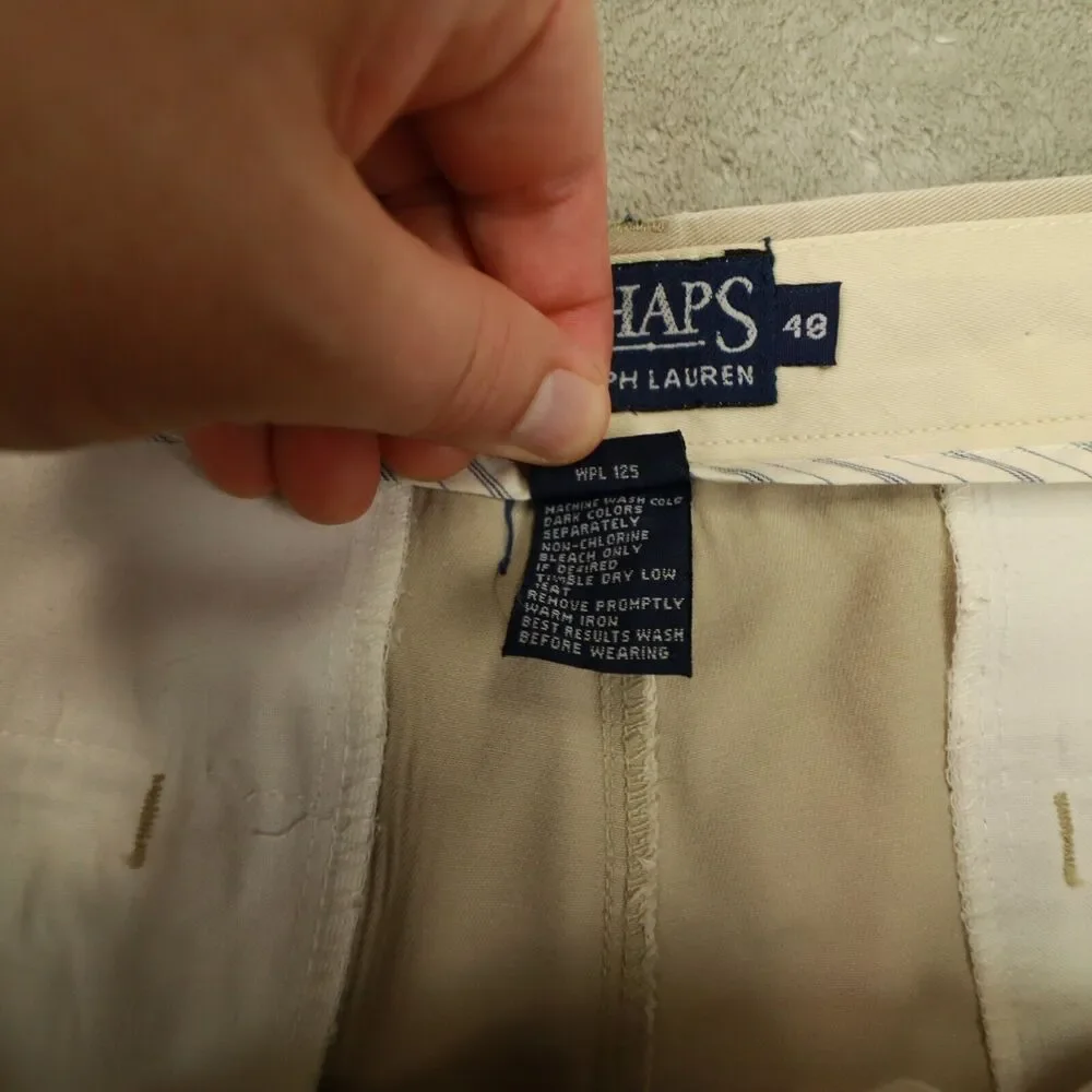 Chaps Ralph Lauren Vintage Men's‎ Khaki Pleat Front Shorts size 40